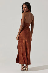 Marissa Halter Neck Midi Dress