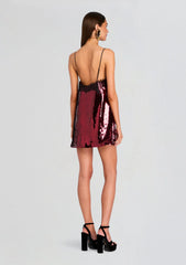 Olive Sequin Lace Dress