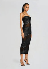 Carmine Embellished Dress