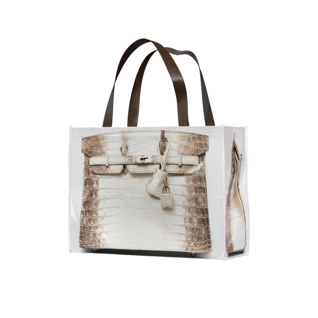 GroceryBags Creative Parody Platinum Bag Print Woven Bag Fire Over The Net Birkin Fitness Casual Bag