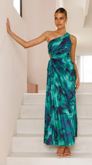 Laken Maxi Dress - Green Print
