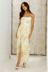 Poetic Charm Midi Dress Yellow