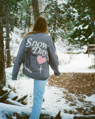 "Ski Team" Knit Sweater in Gray