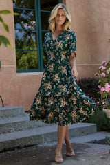 Spell Boho Midi Dress | Topaz + Blush Floral